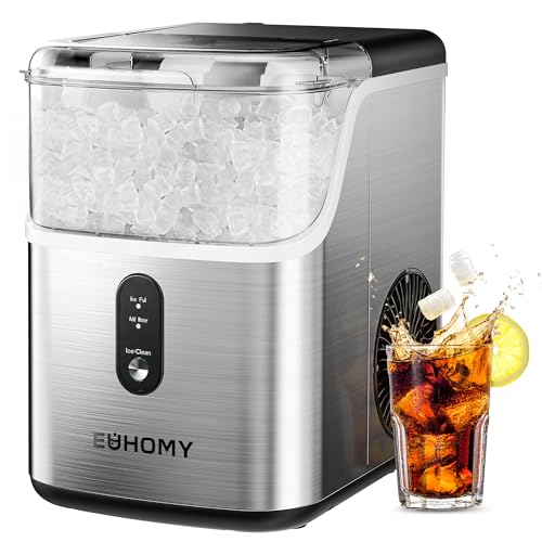 Euhomy Nugget Ice Makers Countertop, Pebble Ice Maker Machine